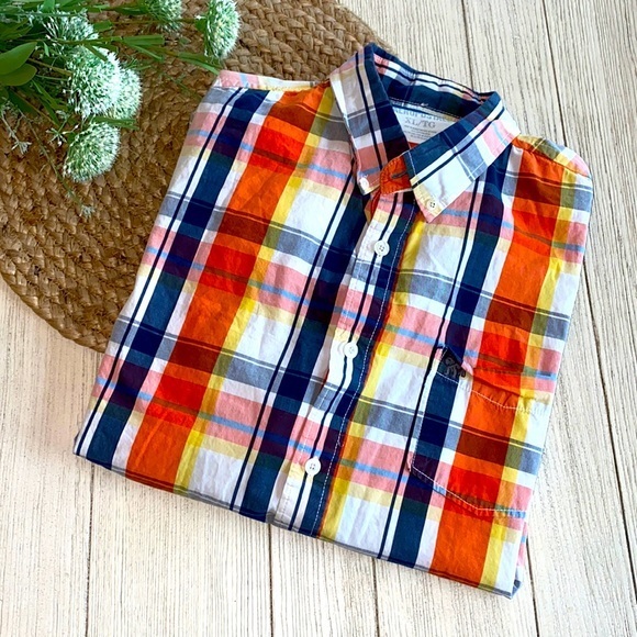 Aeropostale Other - Aeropostale l/s orange & navy button down size XL